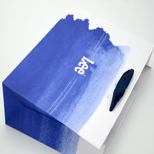 blue paper bag