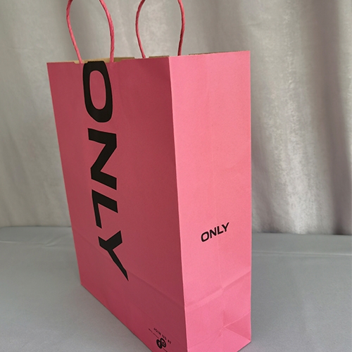 pink paper bag